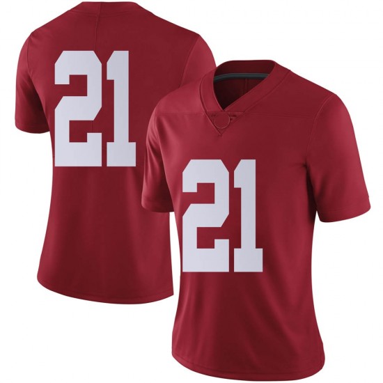 Alabama Crimson Tide Women's Jahquez Robinson #21 No Name Crimson NCAA Nike Authentic Stitched College Football Jersey IQ16P16LY